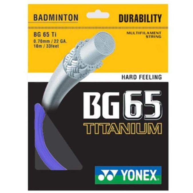 Yonex BG 65Ti Badminton String (Blue) - RacquetGuys