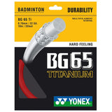 Yonex BG 65Ti Badminton String (Red) - RacquetGuys