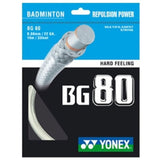Yonex BG 80 Badminton String (White) - RacquetGuys