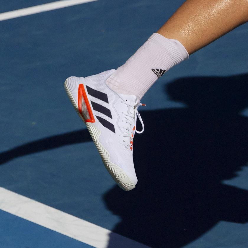 adidas Tokyo Men's Shoe (White/Black/Solar Red) | RacquetGuys