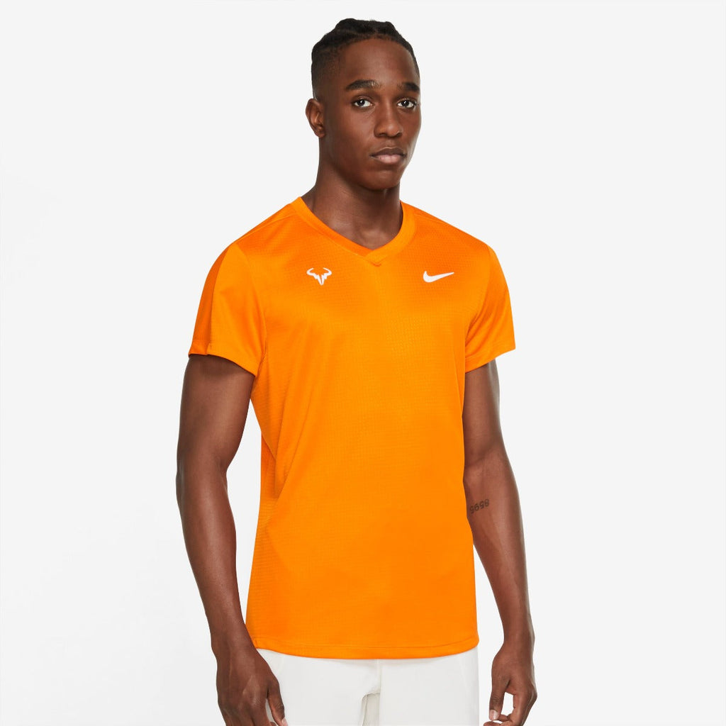 Nike Men's Rafa Dri-FIT Challenger Top (Orange/Deep Royal Blue) - RacquetGuys.ca