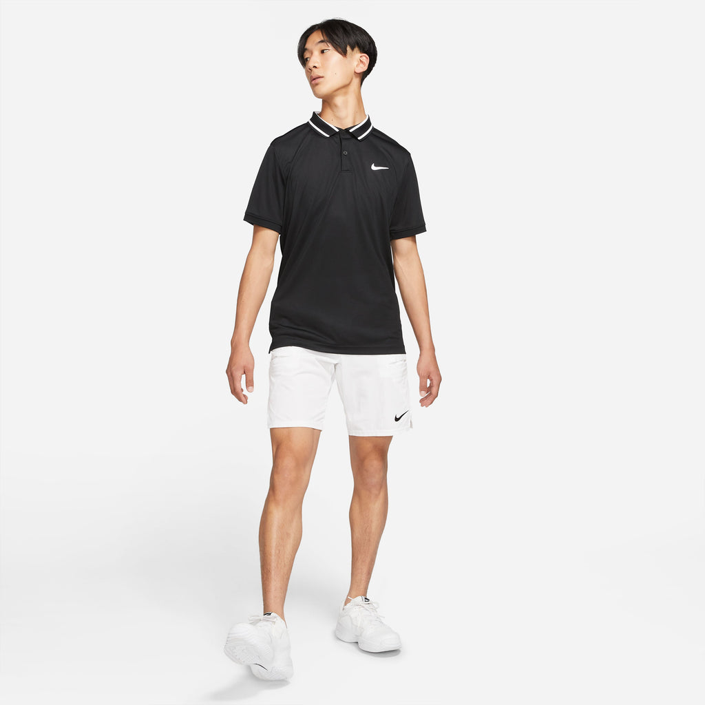 Nike Men's Dri-FIT Slam Shorts (White/Black) - RacquetGuys.ca