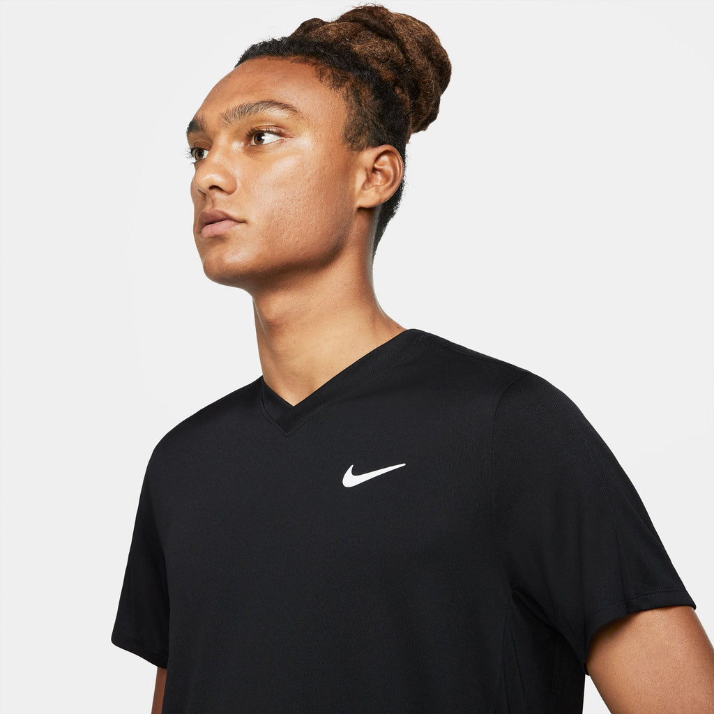 Nike Men's Dri-FIT Victory Top (Black/White) - RacquetGuys.ca