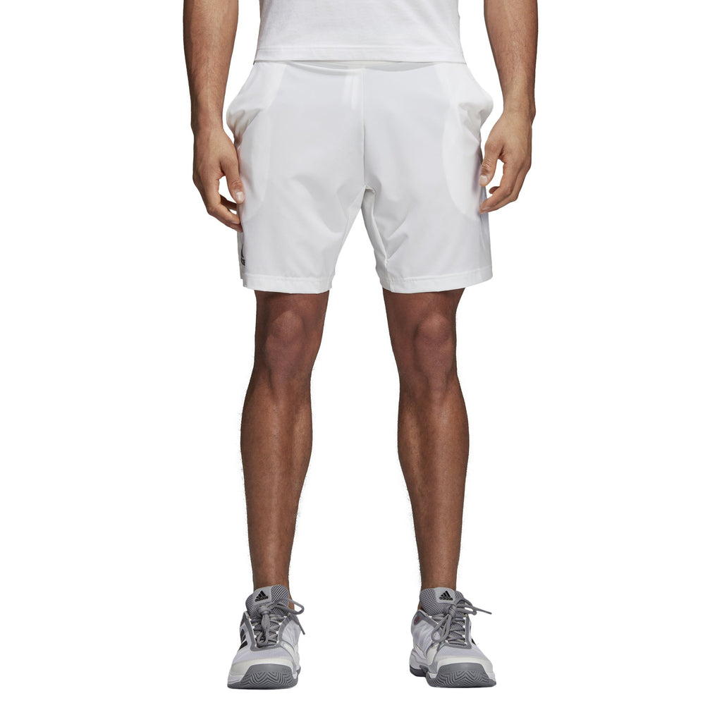 adidas Men's Stretch Shorts (White) - RacquetGuys