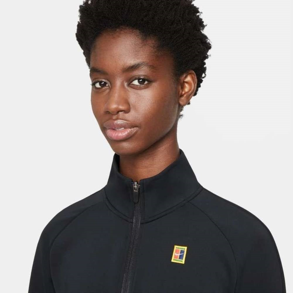 Nike Women's Dri-FIT Heritage Full Zip Jacket (Black) - RacquetGuys.ca