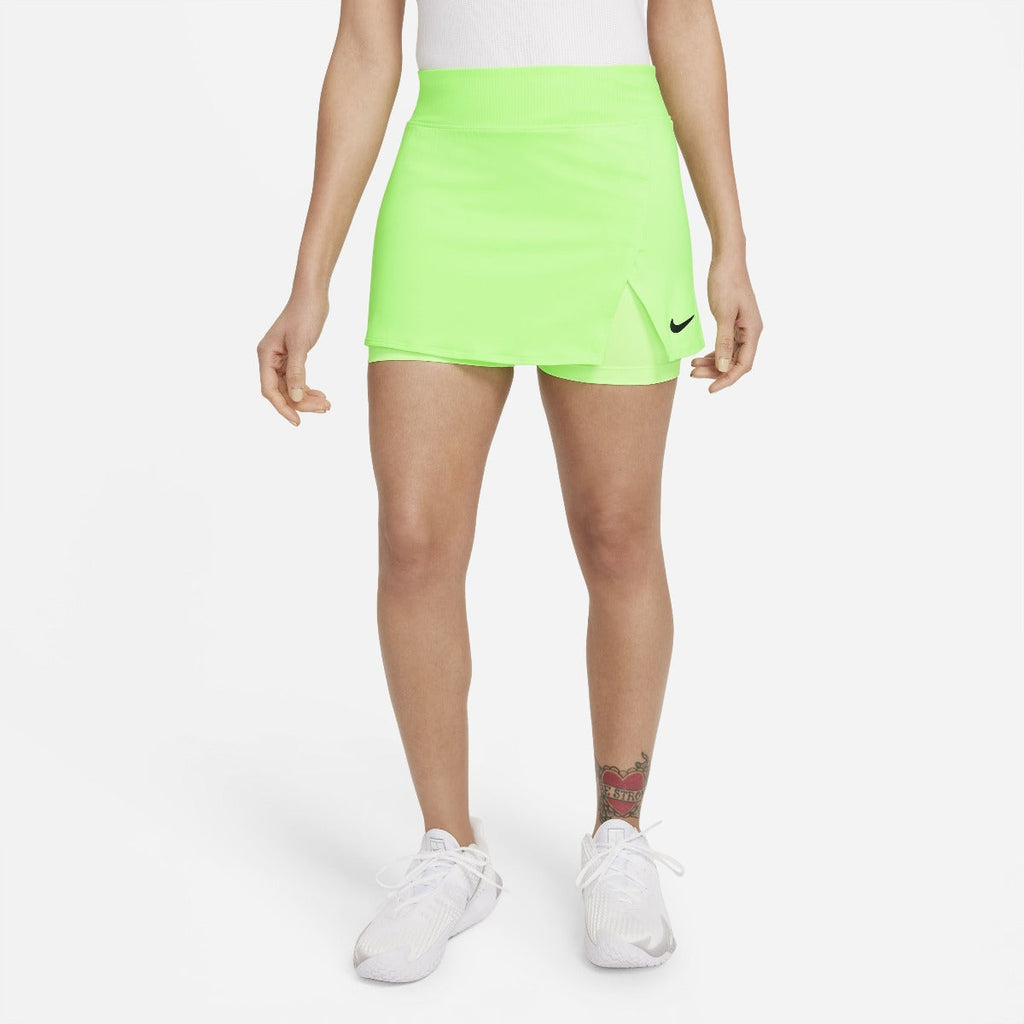 Nike Women's Dri-FIT Victory Stretch Skirt (Lime Glow/Black) - RacquetGuys.ca