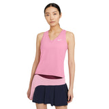 Nike Women's Dri-FIT Victory Tank (Elemental Pink/White) - RacquetGuys.ca