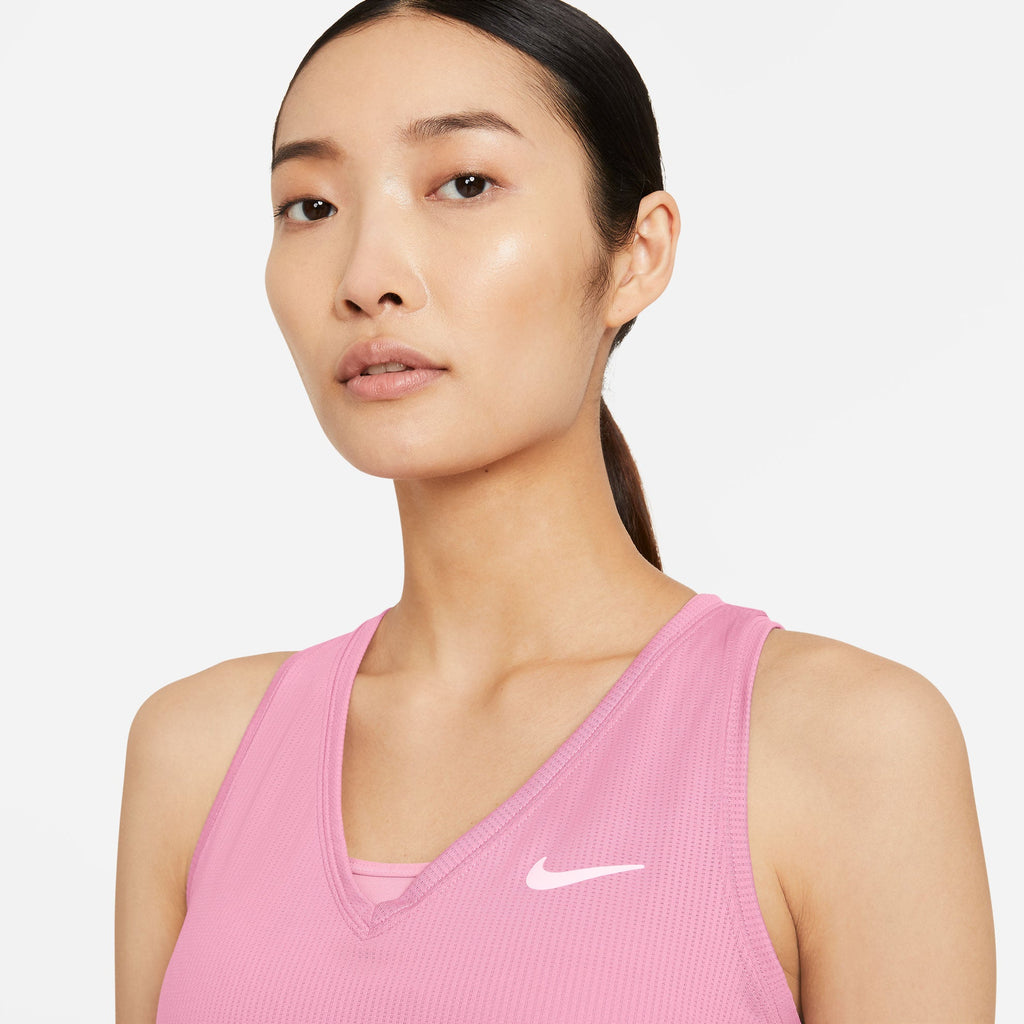Nike Women's Dri-FIT Victory Tank (Elemental Pink/White) - RacquetGuys.ca