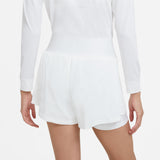 Nike Women's Dri-FIT Advantage Shorts (White/Black) - RacquetGuys.ca