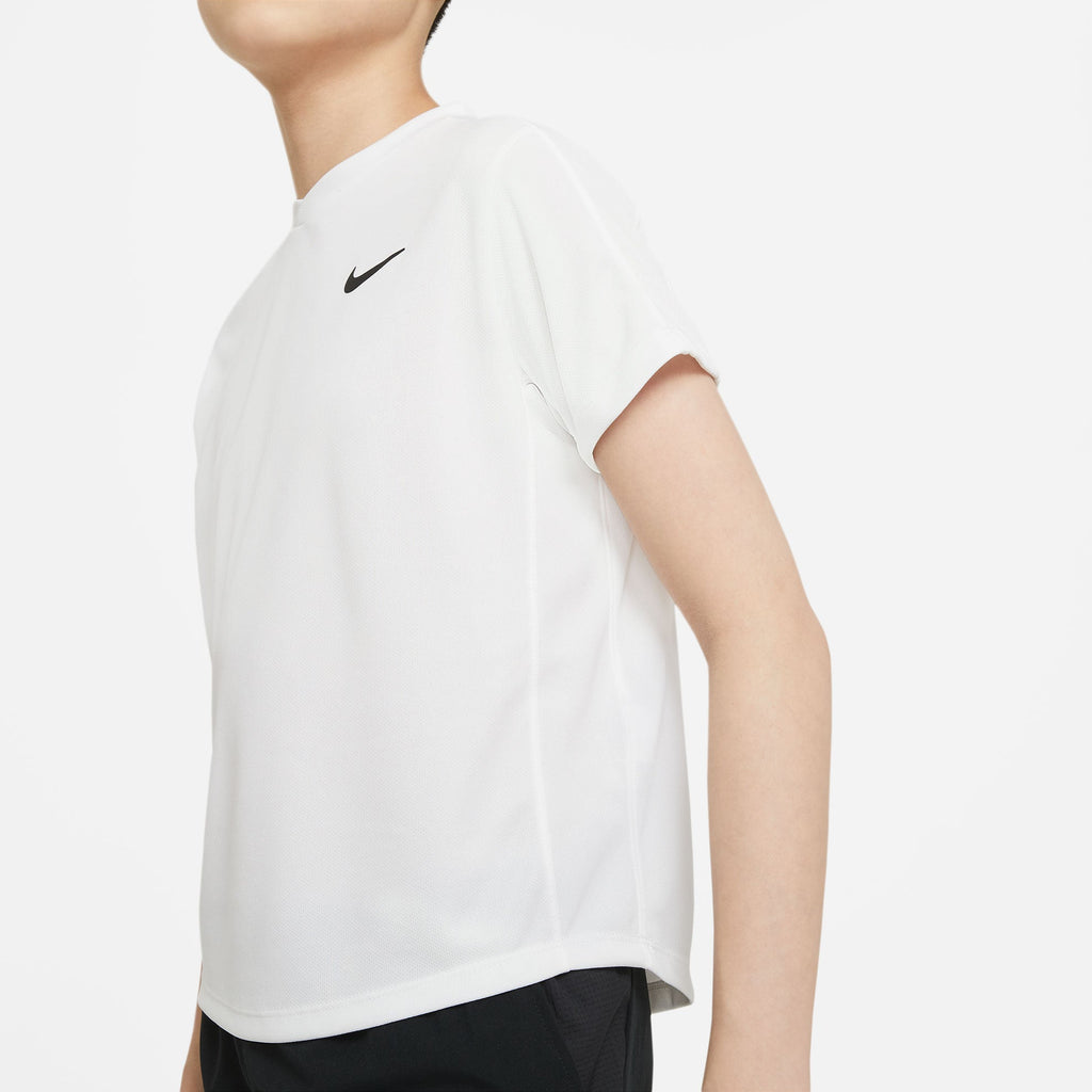 Nike Boys' Dri-FIT Victory Top (White/Black) - RacquetGuys.ca