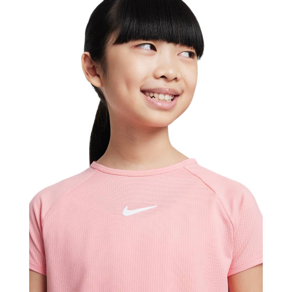 Nike Girls'  Dri-FIT Victory Top (Pink/White) - RacquetGuys.ca