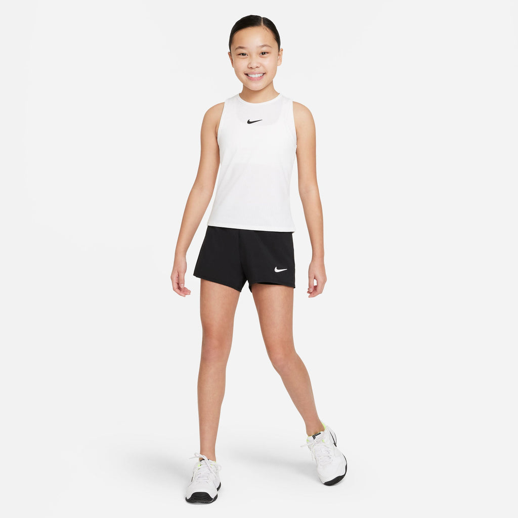 Nike Girls' Dri-FIT Victory Shorts (Black/White) - RacquetGuys.ca