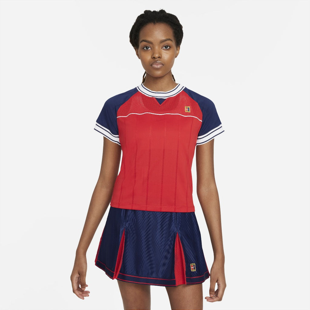 Nike Women's Dri-FIT NYC Slam Top (Red/Blue) - RacquetGuys.ca