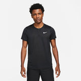 Nike Men's Dri-FIT Advantage Zip Polo (Black/White)