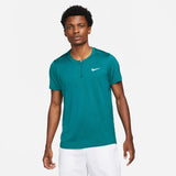 Nike Men's Dri-FIT Advantage Zip Polo (Bright Spruce/White)