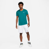 Nike Men's Dri-FIT Advantage Zip Polo (Bright Spruce/White) - RacquetGuys.ca