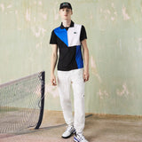 Lacoste Men's Colorblock Breathable Tennis Polo (Black/Blue) - RacquetGuys.ca