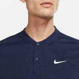 Nike Men's Dri-FIT Victory Blade Solid Polo (Obsidian/White) - RacquetGuys.ca