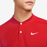 Nike Men's Dri-FIT Victory Blade Solid Polo (University Red/White) - RacquetGuys.ca