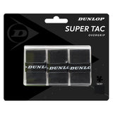Dunlop Super Tac Overgrip 3 Pack (Black) - RacquetGuys