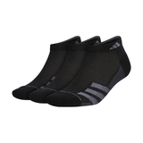 adidas Men's Superlite 3 Stripe Low-Cut Socks 3 Pack (Black)