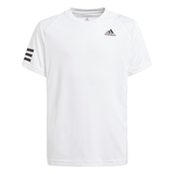 adidas Boys Club 3 Stripes Top (White/Black)