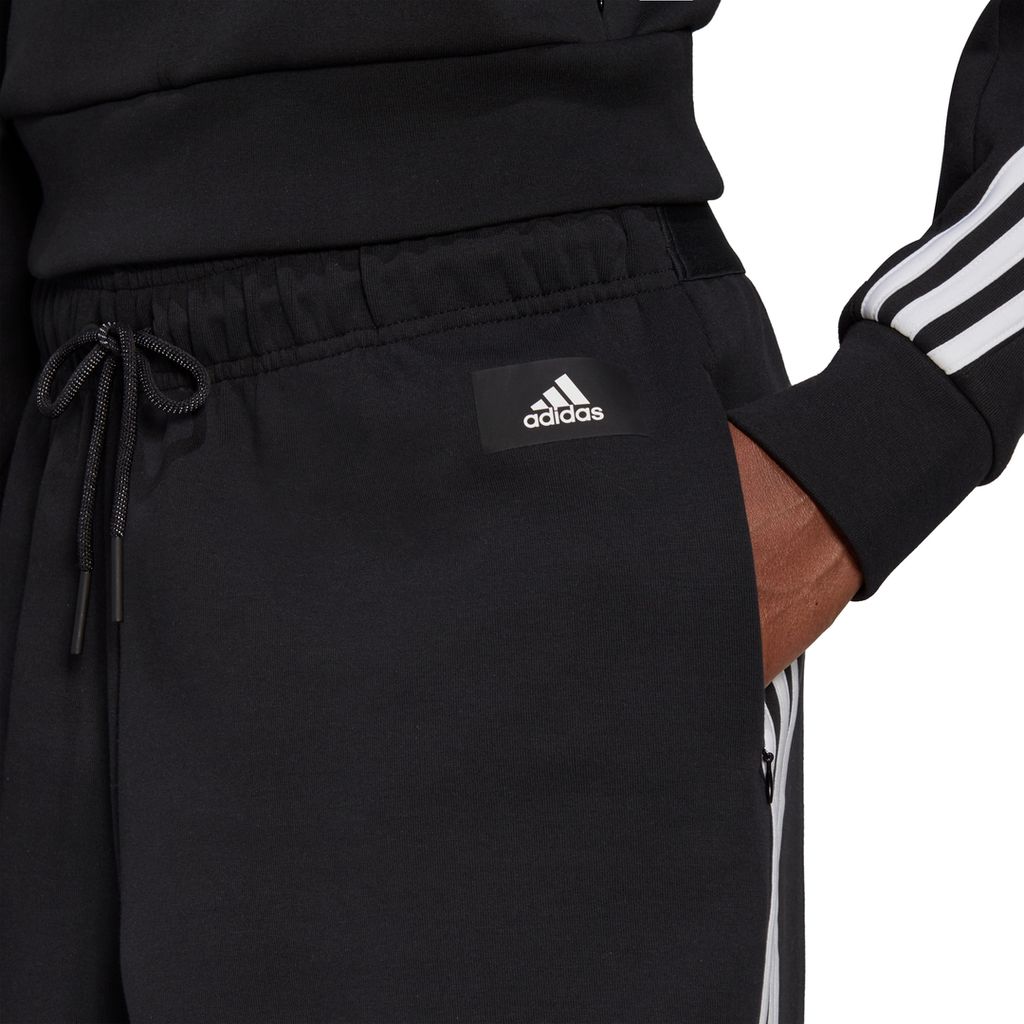 adidas Sportswear Wrapped 3-Stripes Pants (Black/White) RacquetGuys