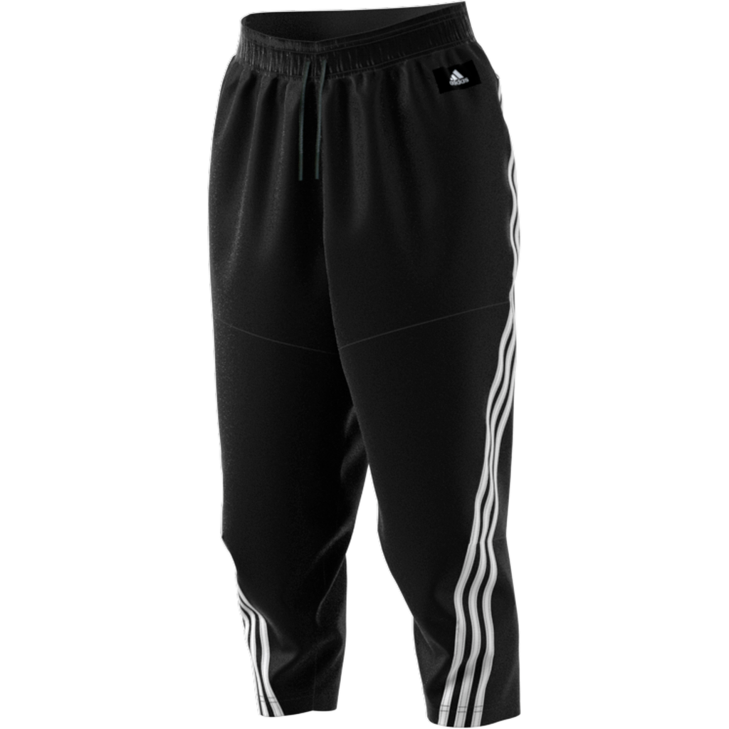 adidas Sportswear Z.N.E Wrapped 3-Stripes Pants | (Black/White) RacquetGuys 7/8