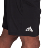 adidas Men's Club Stretch Woven 7-Inch Short (Black/White)