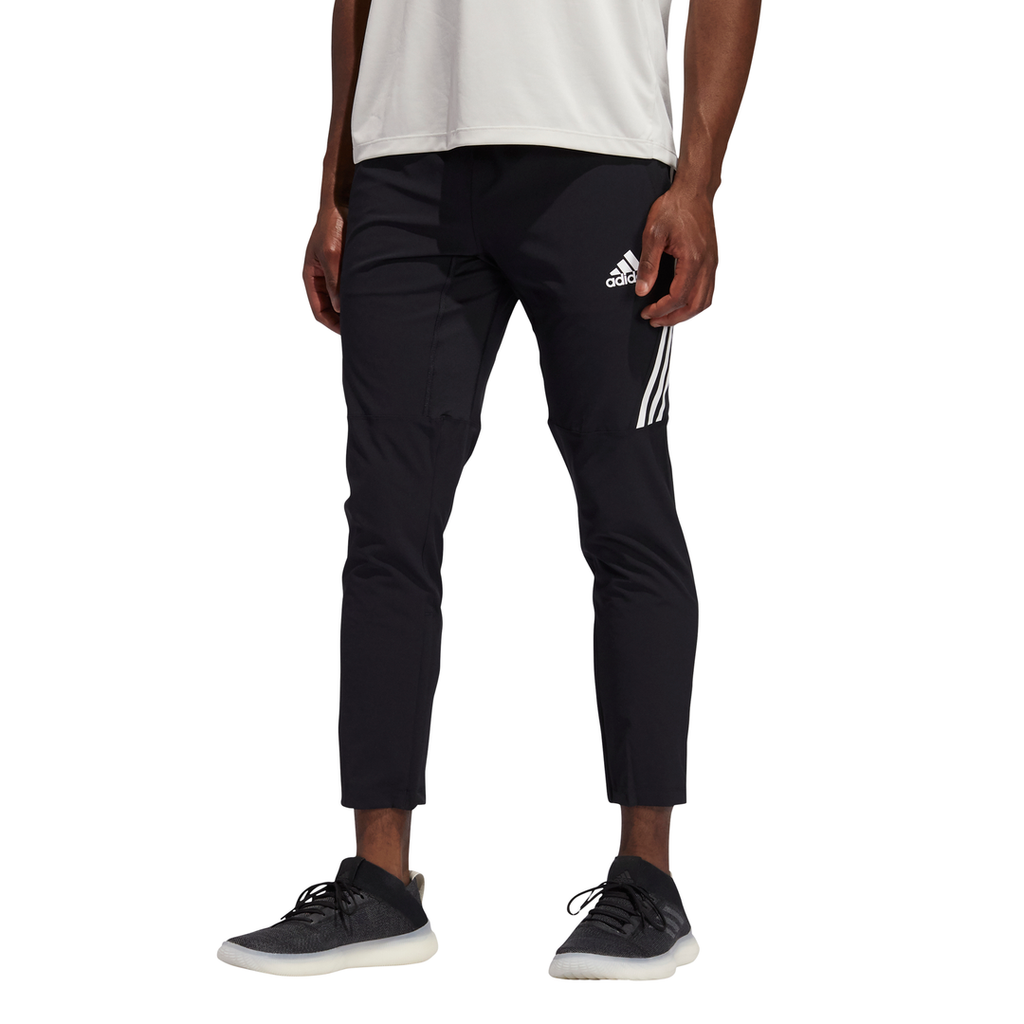 boog maagpijn Vertrek adidas Men's AeroReady Woven 3 Stripes Pants (Black/White) | RacquetGuys