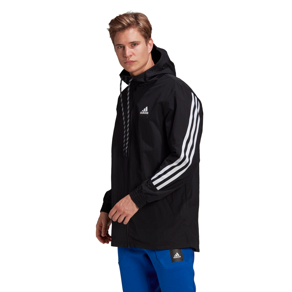 Coach Jackets adidas Originals Adicolor 3-Stripes Windbreaker Full Zip  Jacket Black | Queens