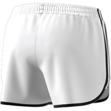 adidas Women's Marathon 3-Inch Shorts (White/Black) - RacquetGuys