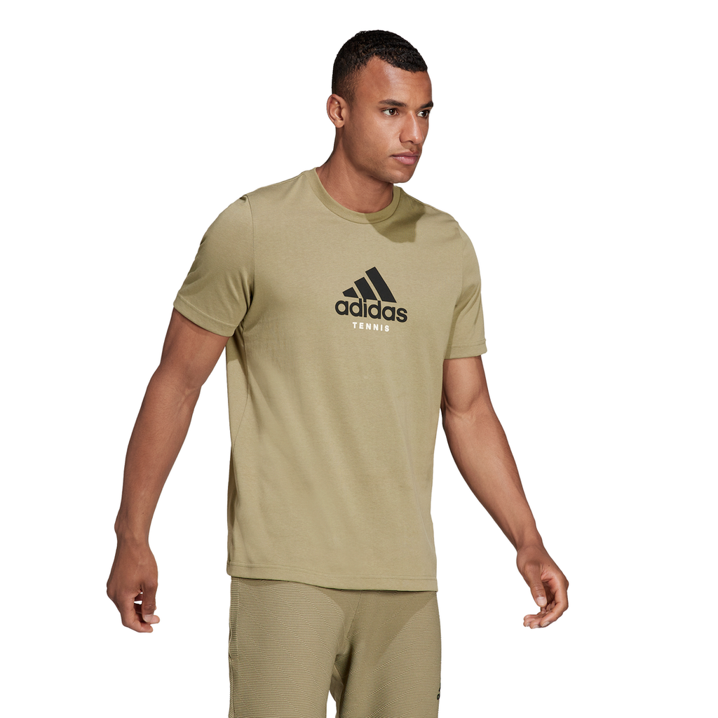 Mens khaki deals adidas t shirt