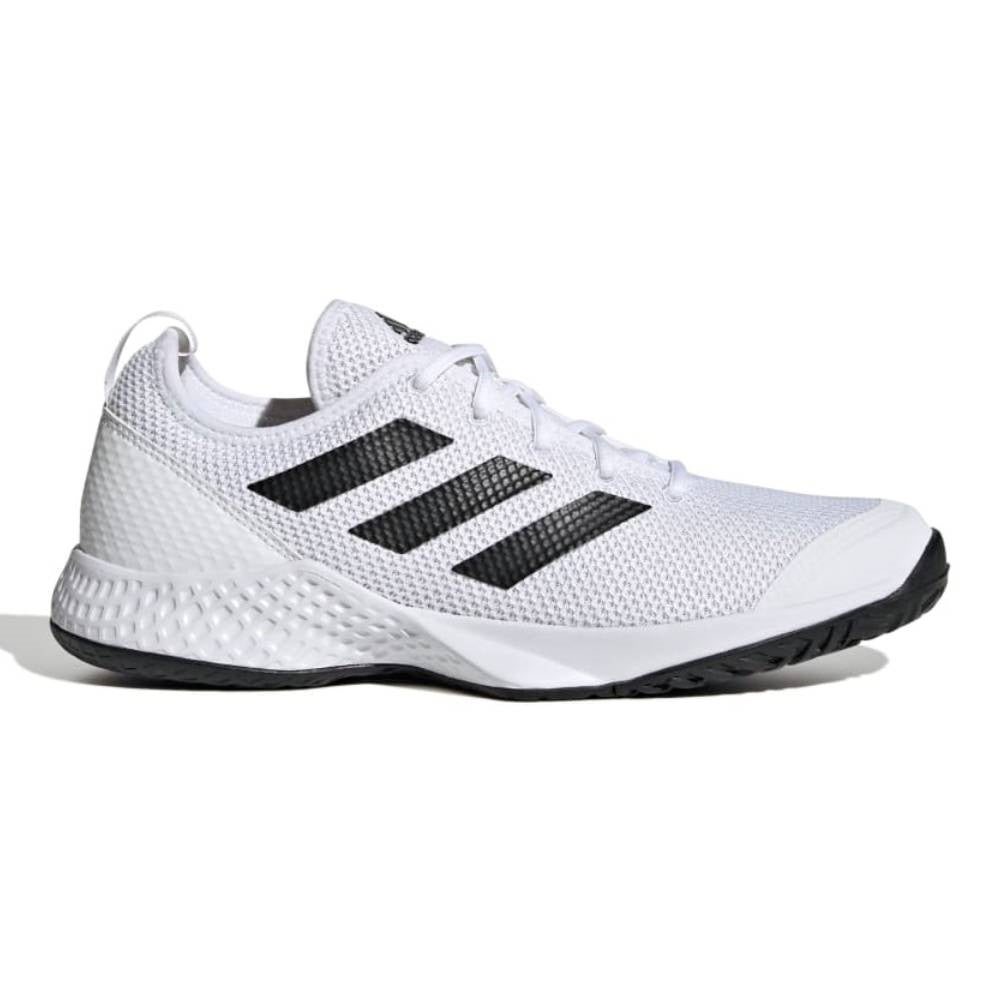 Adidas Court Flash Mens Tennis Shoe (White/Core Black) RacquetGuys