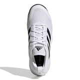 Adidas Court Flash Men's Tennis Shoe (White/Core Black) - RacquetGuys.ca