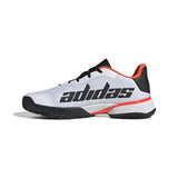 adidas Barricade Junior Tennis Shoe (White/Black/Red)