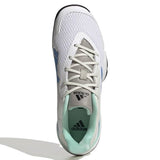 adidas Barricade Junior Tennis Shoe (White/Blue) - RacquetGuys.ca