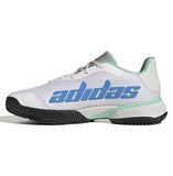 adidas Barricade Junior Tennis Shoe (White/Blue) - RacquetGuys.ca