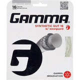 Gamma Synthetic 16 with Wearguard Tennis String (White) - RacquetGuys.ca