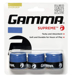 Gamma Supreme Overgrip 3 Pack (Blue) - RacquetGuys