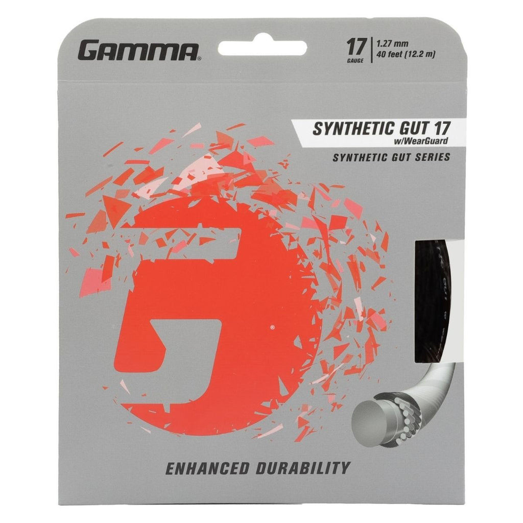 Gamma Synthetic 17/1.27 with Wearguard Tennis String (Black)