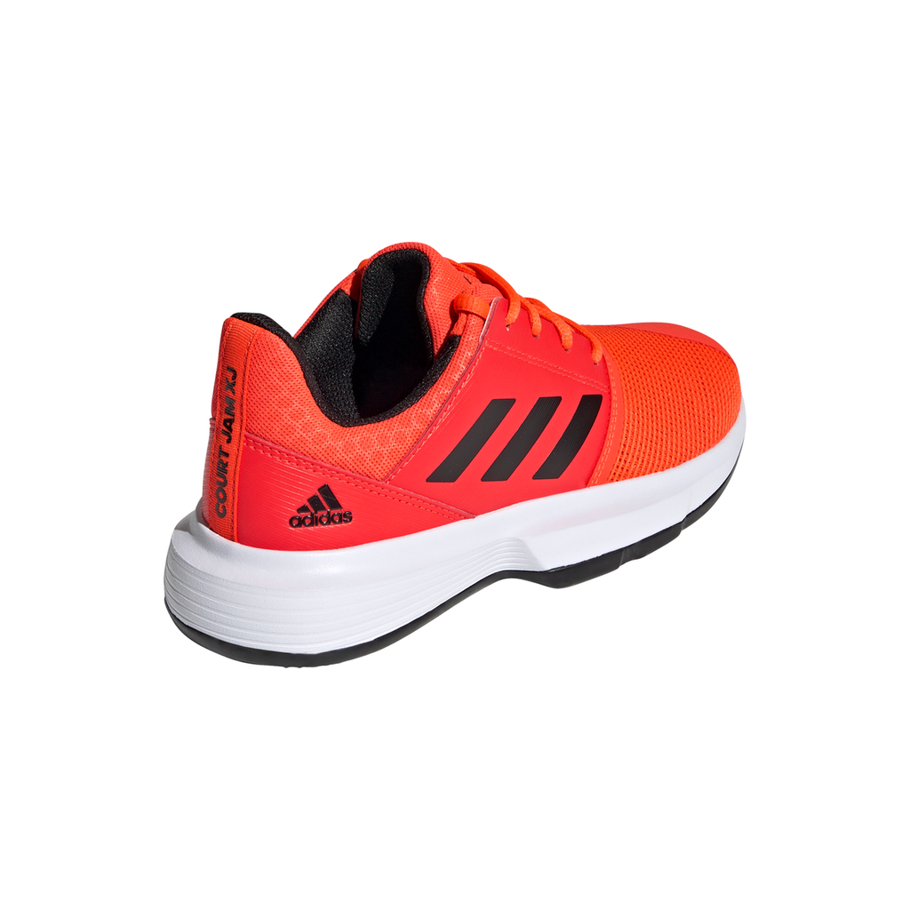 adidas CourtJam XJ Junior Tennis Shoe Solar Red Black White RacquetGuys