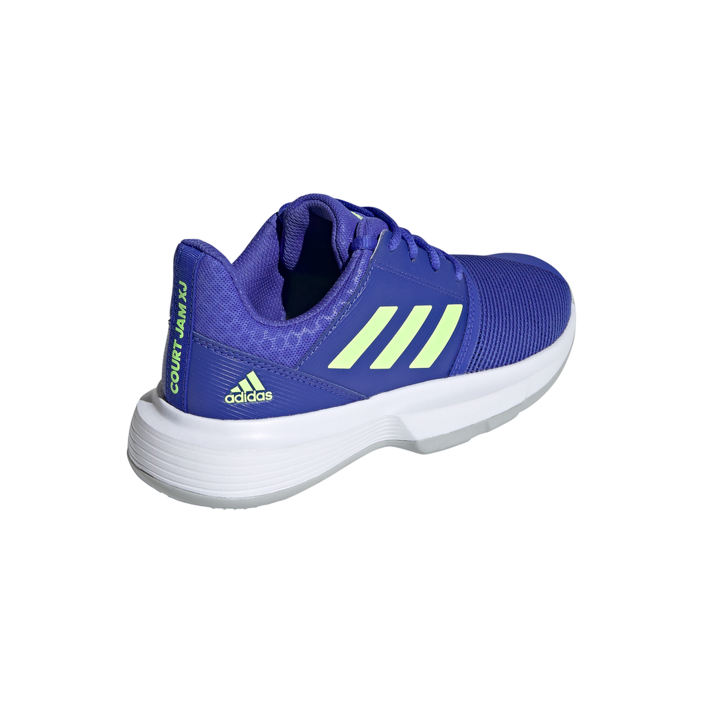 adidas CourtJam XJ Junior Tennis Shoe (Blue/Neon Green)