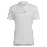 Adidas Men's London Polo (White/Yellow)
