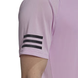 adidas Men's Club Stripe Tennis Tee (Pink)