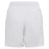 adidas Boy's 3 Stripe Club Shorts (White)