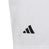 adidas Boy's 3 Stripe Club Shorts (White)