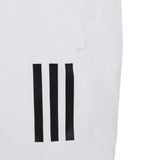 adidas Boy's 3 Stripe Club Shorts (White)