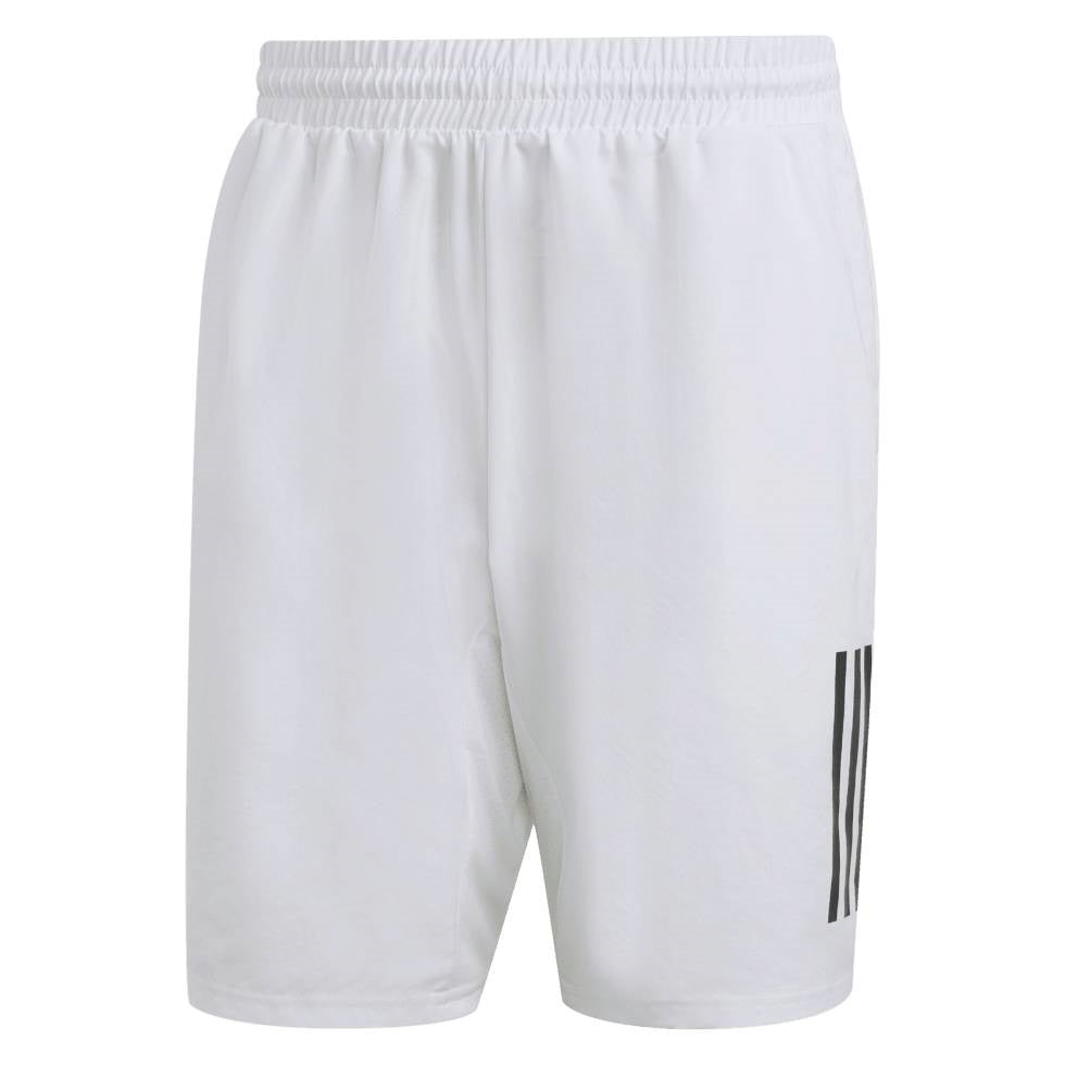 adidas Men's Club 3 Stripe 9-inch Short  (White)