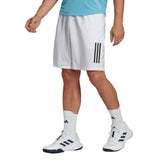 adidas Men's 3 Stripe 9-inch Club Short  (White)